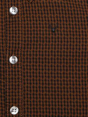 brown cotton blend shirt - 15609050 - Standard Image - 3