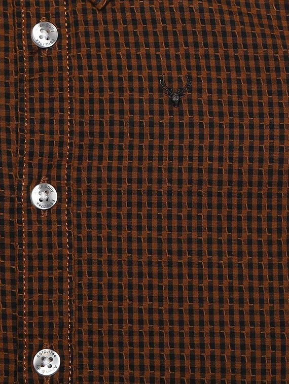 brown cotton blend shirt - 15609050 - Zoom Image - 3