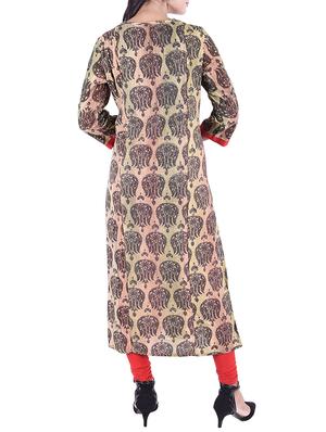 A-line printed kurta - 15609216 - Standard Image - 3