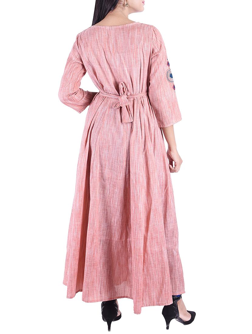 Embroidered flared kurta - 15609219 - Zoom Image - 3