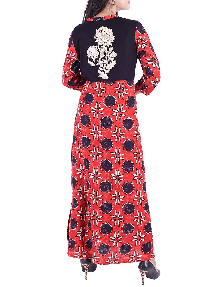 A-line printed kurta - 15609222 - Zoom Image - 3