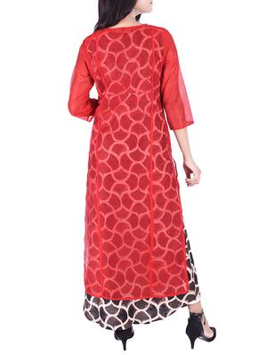 Embroidered layered kurta - 15609229 - Standard Image - 3
