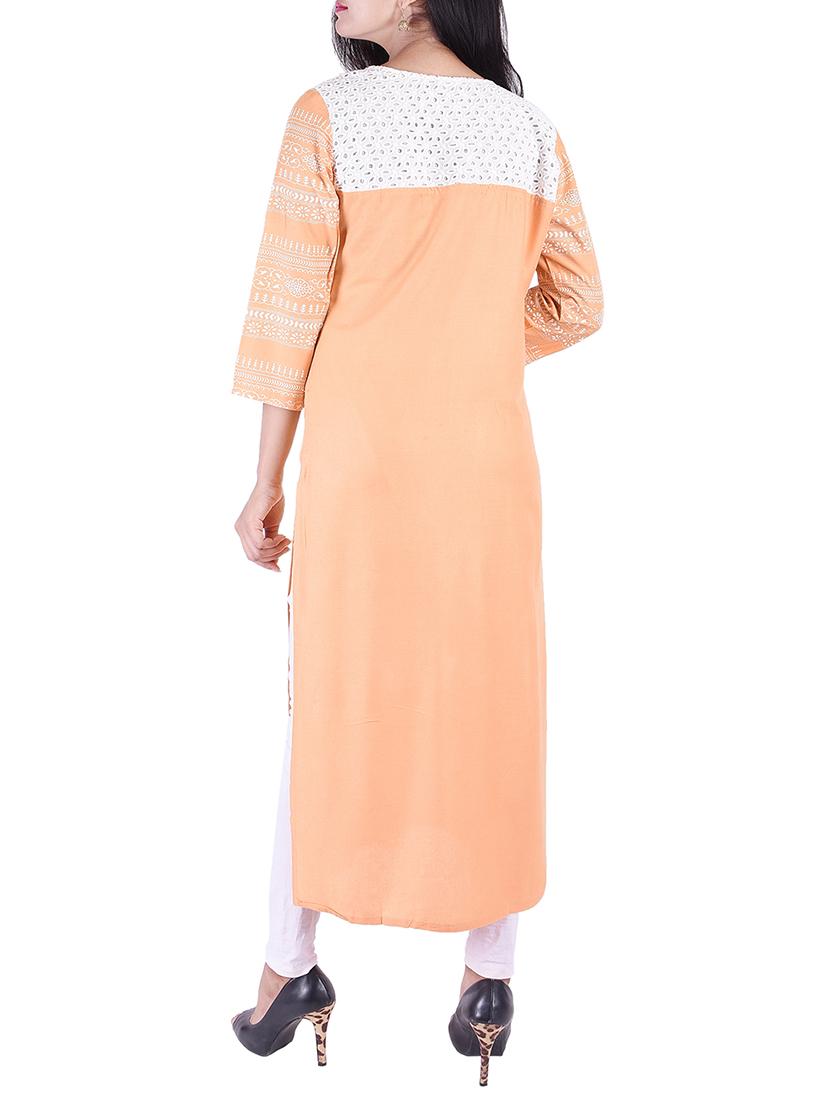 Printed straight kurta - 15609232 - Zoom Image - 3