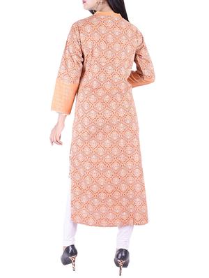 Printed straight kurta with tassels - 15609234 - Standard Image - 3