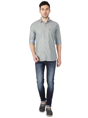 grey cotton blend casual shirt - 15609264 - Standard Image - 3