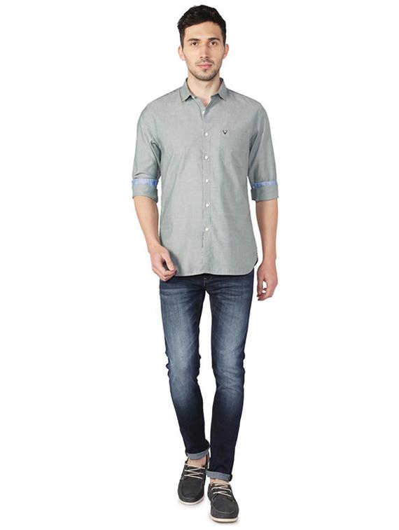 grey cotton blend casual shirt - 15609264 - Zoom Image - 3