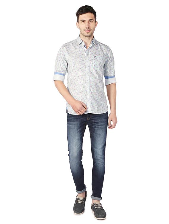 white cotton casual shirt - 15609267 - Zoom Image - 3