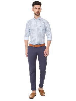blue cotton casual shirt - 15609275 - Standard Image - 3