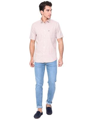 red cotton casual shirt - 15609283 - Standard Image - 3