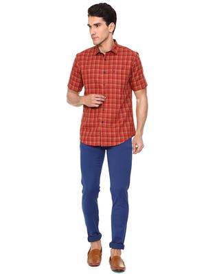 red cotton casual shirt - 15609284 - Standard Image - 3