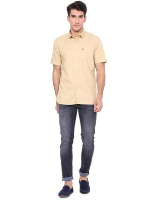 beige cotton blend casual shirt - 15609287 - Standard Image - 3