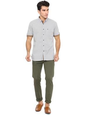 grey cotton casual shirt - 15609290 - Standard Image - 3