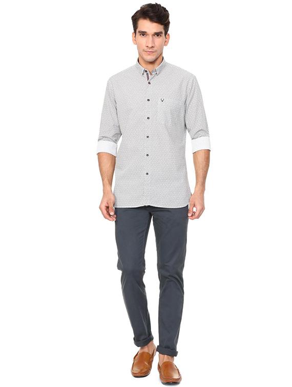 white cotton casual shirt - 15609299 - Zoom Image - 3