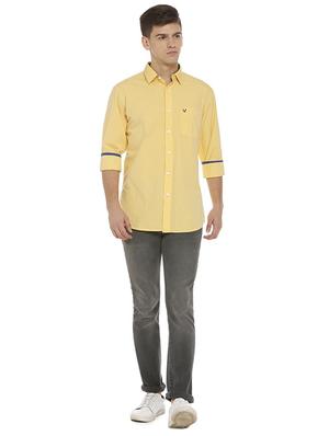 yellow cotton casual shirt - 15609334 - Standard Image - 3