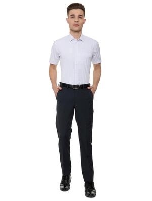 white cotton blend casual shirt - 15609339 - Standard Image - 3