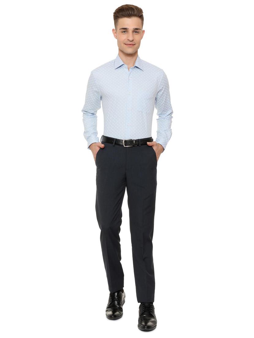 blue cotton casual shirt - 15609341 - Zoom Image - 3