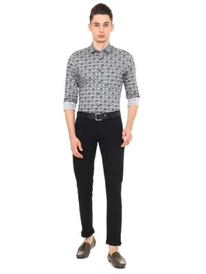 grey cotton blend casual shirt - 15609351 - Standard Image - 3