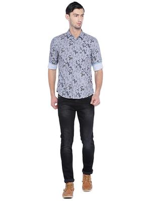 grey cotton casual shirt - 15609385 - Standard Image - 3