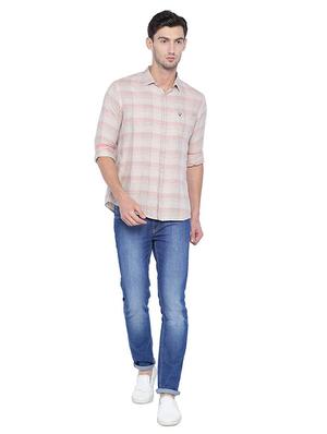 beige cotton blend casual shirt - 15609389 - Standard Image - 3