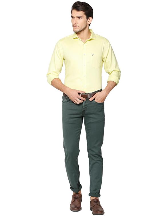 yellow cotton casual shirt - 15609402 - Zoom Image - 3