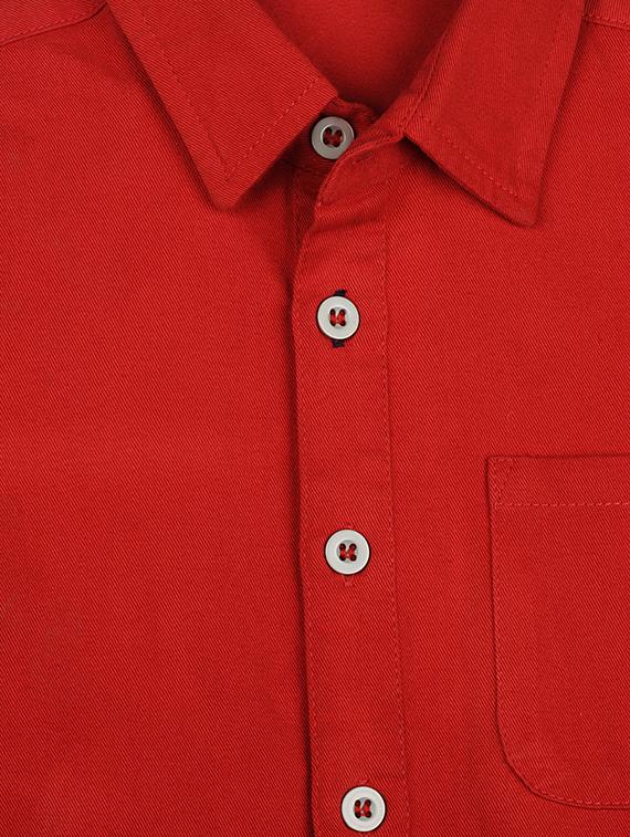 red cotton shirt - 15609732 - Zoom Image - 3