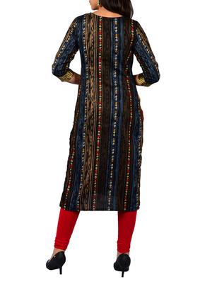 Printed straight kurta - 15610148 - Standard Image - 3