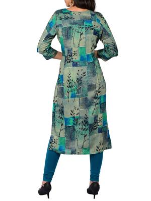 Printed straight kurta - 15610152 - Standard Image - 3