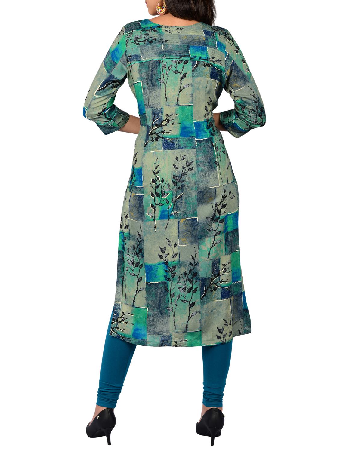 Printed straight kurta - 15610152 - Zoom Image - 3