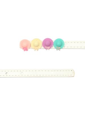 white leatherette belt - 15610511 - Standard Image - 3