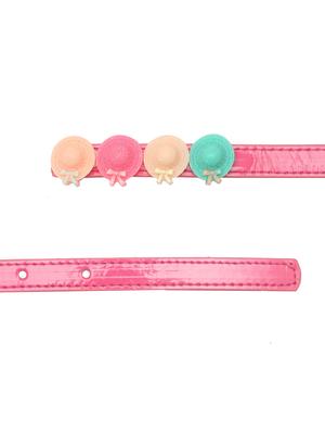 pink leatherette belt - 15610512 - Standard Image - 3