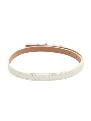 white leatherette belt - 15610525 - Standard Image - 3