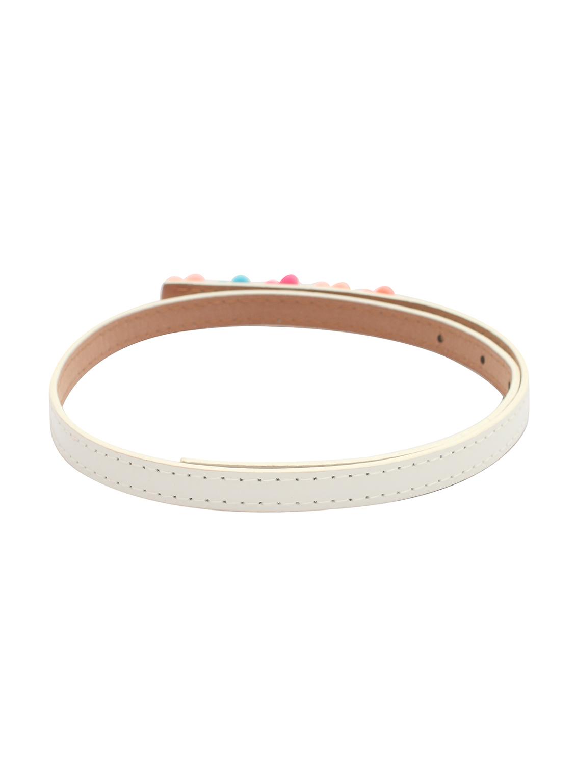white leatherette belt - 15610525 - Zoom Image - 3