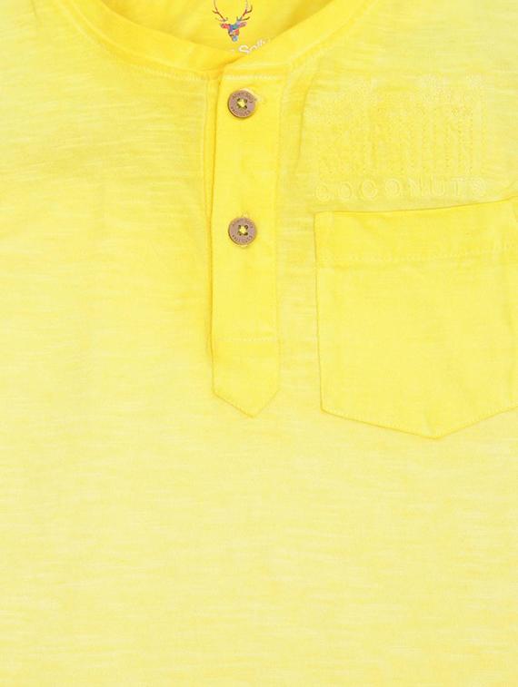 yellow cotton blend tshirt - 15610674 - Zoom Image - 3
