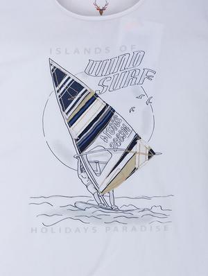 white cotton blend tshirt - 15610691 - Standard Image - 3
