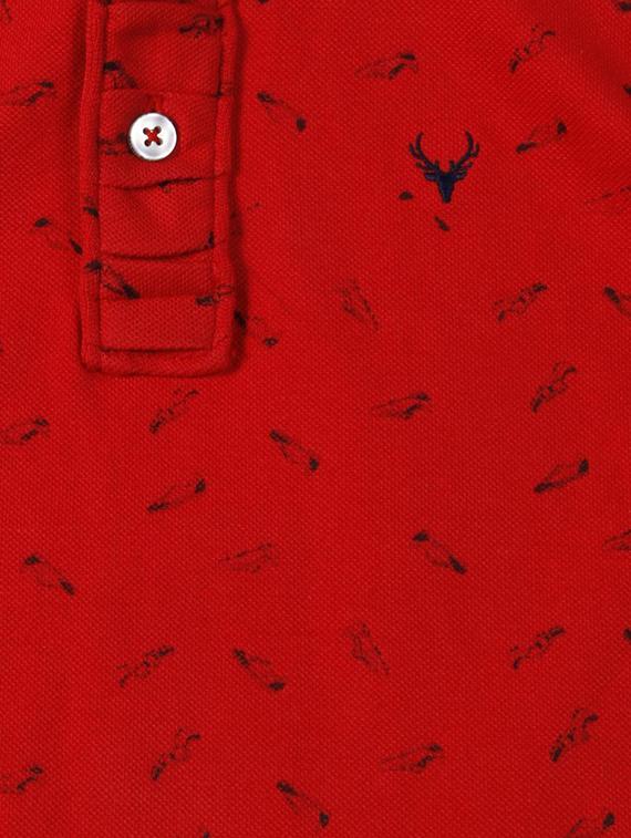 red cotton blend tshirt - 15610701 - Zoom Image - 3
