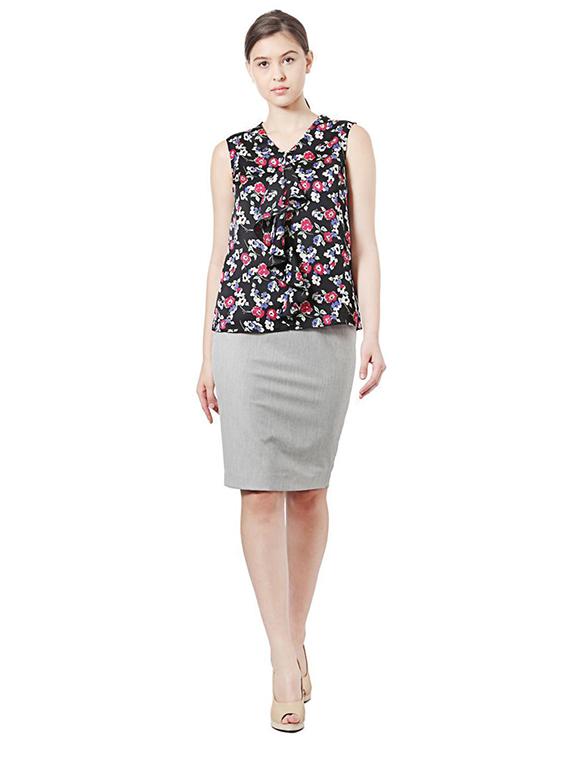 ruffle detail floral top - 15610752 - Zoom Image - 3