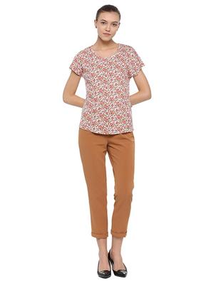 short sleeved round neck top - 15610767 - Standard Image - 3