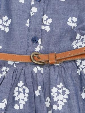 blue polyester frock - 15611260 - Standard Image - 3