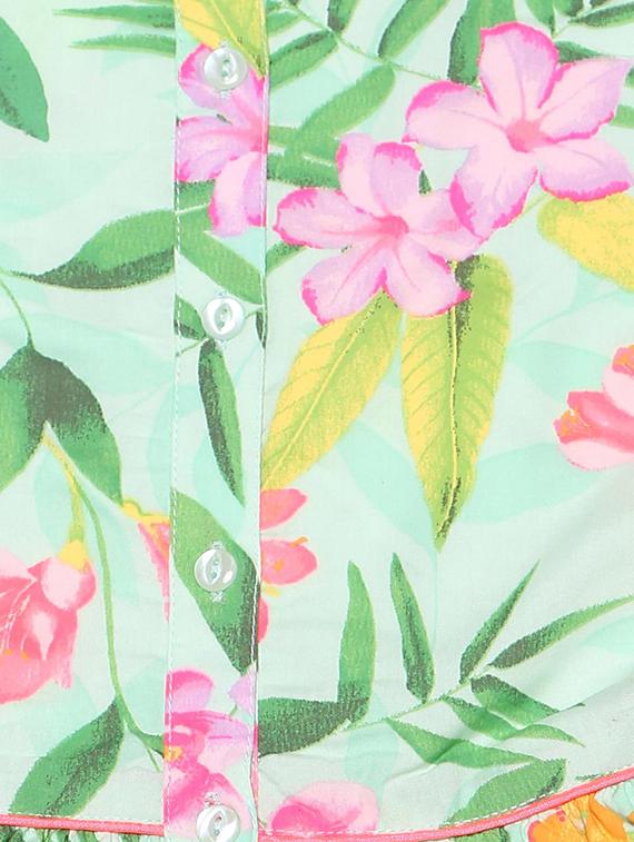 green polyester frock - 15611273 - Zoom Image - 3