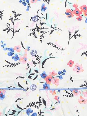 white polyester frock - 15611275 - Standard Image - 3