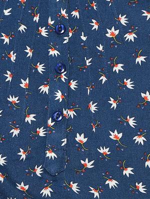 blue polyester frock - 15611277 - Standard Image - 3