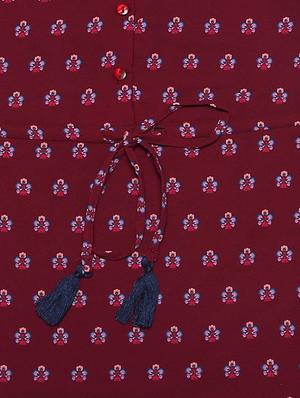 red polyester frock - 15611283 - Standard Image - 3
