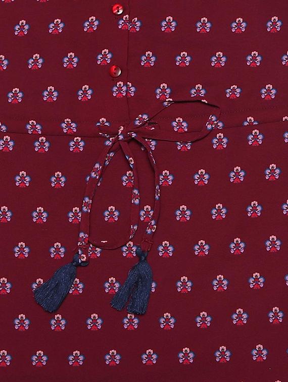 red polyester frock - 15611283 - Zoom Image - 3