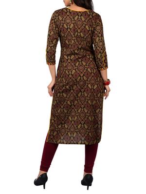 Printed straight kurta - 15611352 - Standard Image - 3
