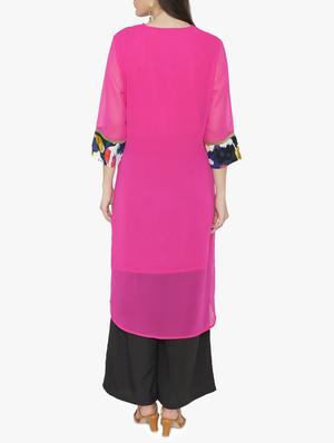 Embroidered straight kurta - 15611355 - Standard Image - 3