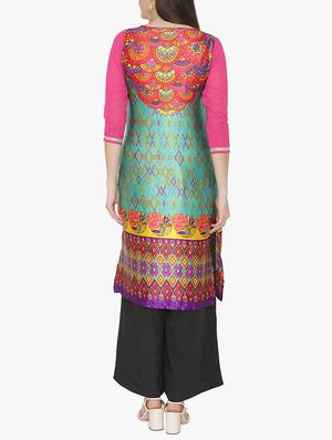 Printed straight kurta - 15611358 - Standard Image - 3