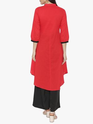 Embroidered a-line kurta - 15611359 - Standard Image - 3