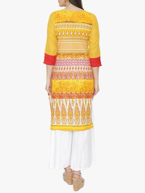 Straight printed kurta - 15611360 - Standard Image - 3