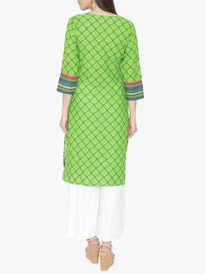 Straight printed kurta - 15611362 - Standard Image - 3