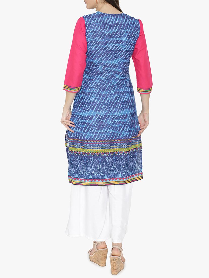 Straight printed kurta - 15611364 - Zoom Image - 3